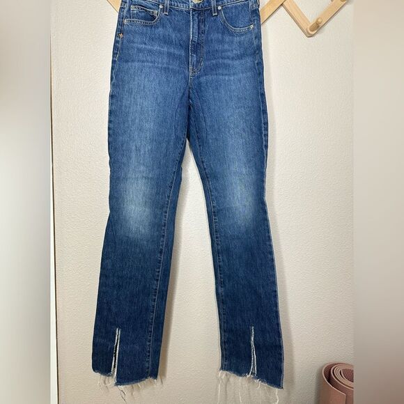 Veronica Beard Keane Long Straight Leg High Rise Jeans Size 28 - Picture 3 of 12
